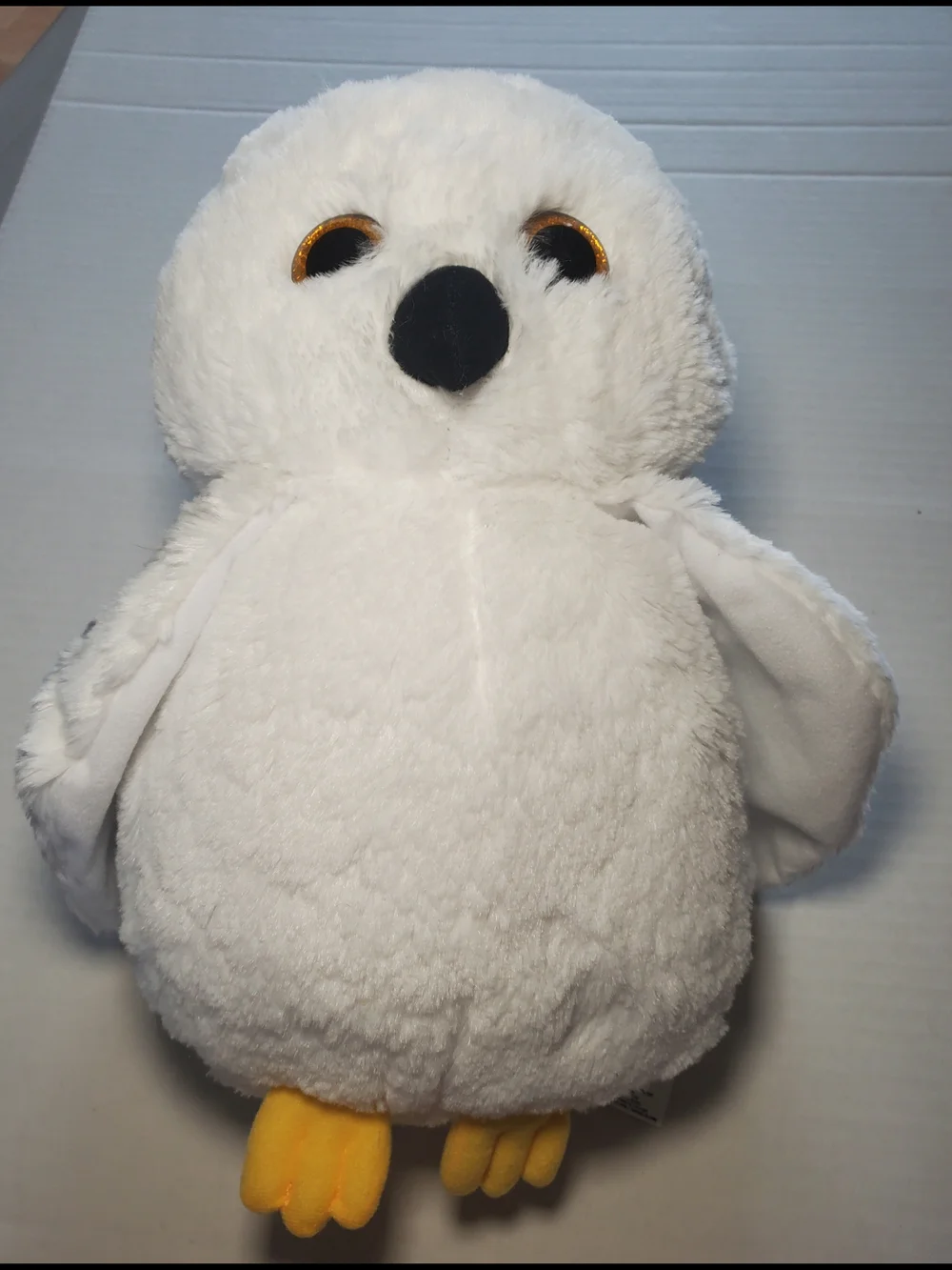 Harry Potter Play W/Me Hedwig 12 Inch White Snowy Owl Plush w/Gold Glitter Eye